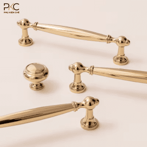 Tay Nắm Tủ Đồng Thau Mạ Vàng 24K PKC184