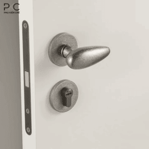 Alternative view of Khóa Cửa Phân Thể Đồng Thau Bạc Cổ PKC204