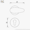 Khóa Cửa Phân Thể Đồng Thau Bạc Cổ PKC204 - Ảnh 4