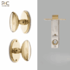 Khóa Cửa Phân Thể Đồng Thau Vân Búa Nghệ Thuật PKC206 - Ảnh 3