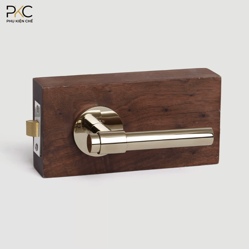 Khóa Cửa Tay Gạt Đồng Thau PKC210 - Ảnh 3