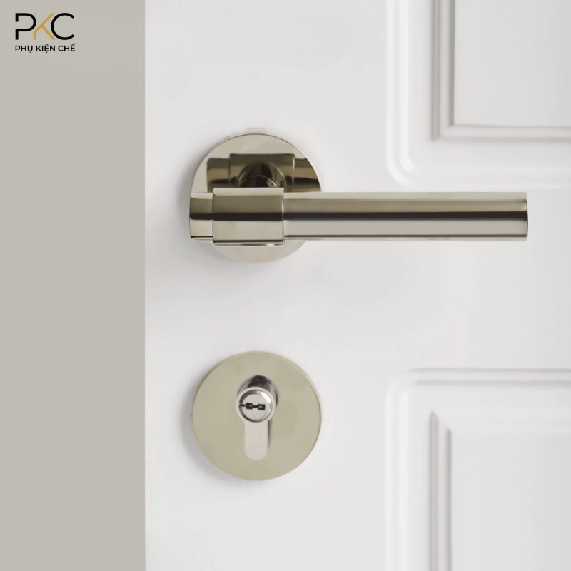 Khóa Cửa Tay Gạt Đồng Thau PKC210