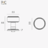 Khóa Cửa Phân Thể Tròn Đồng Thau PKC211 - Ảnh 6