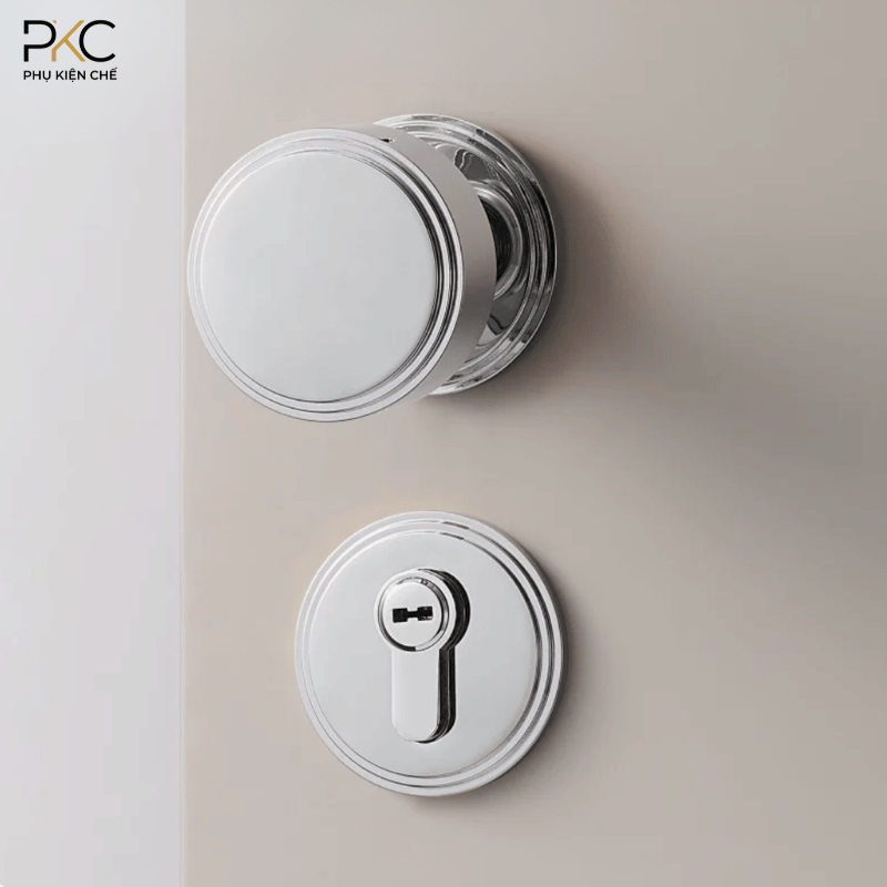 Khóa Cửa Phân Thể Tròn Đồng Thau PKC211 - Ảnh 2
