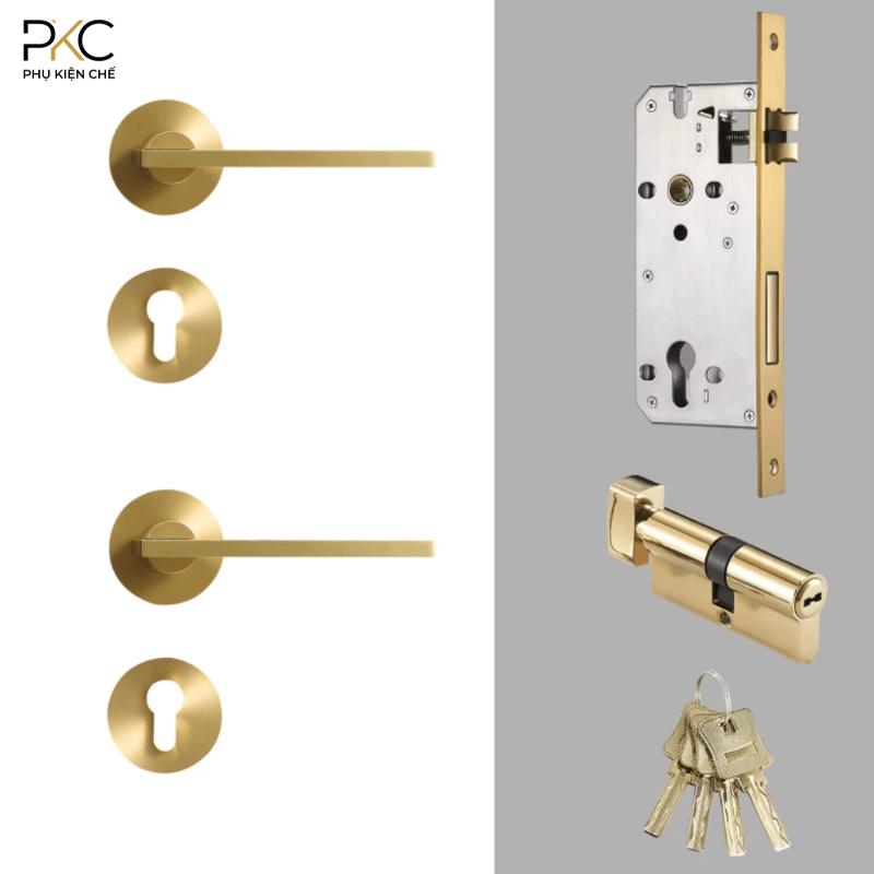 Khóa Cửa Phân Thể Tay Gạt Phẳng PKC214 - Ảnh 3