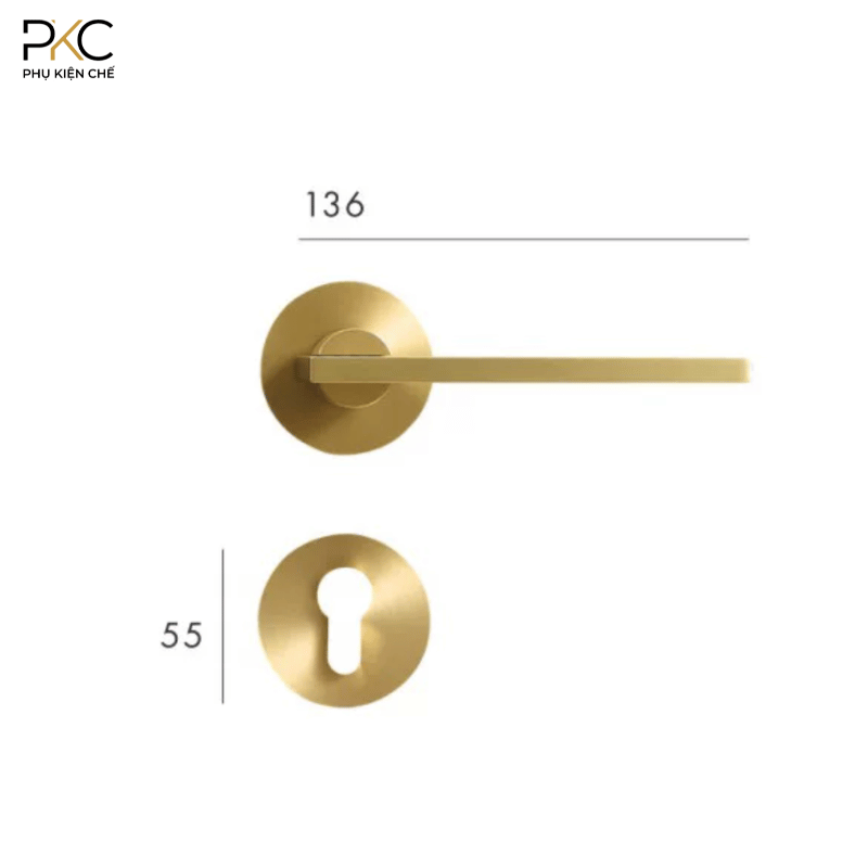 Khóa Cửa Phân Thể Tay Gạt Phẳng PKC214 - Ảnh 5