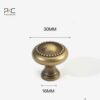 Tay Nắm Tủ Đồng Thâu Cổ Điển 1316 - Ảnh 9