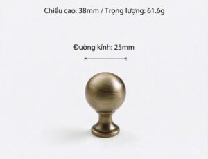 Núm Tủ Tròn Bằng Đồng 6193