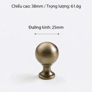 Núm Tủ Tròn Bằng Đồng 6193