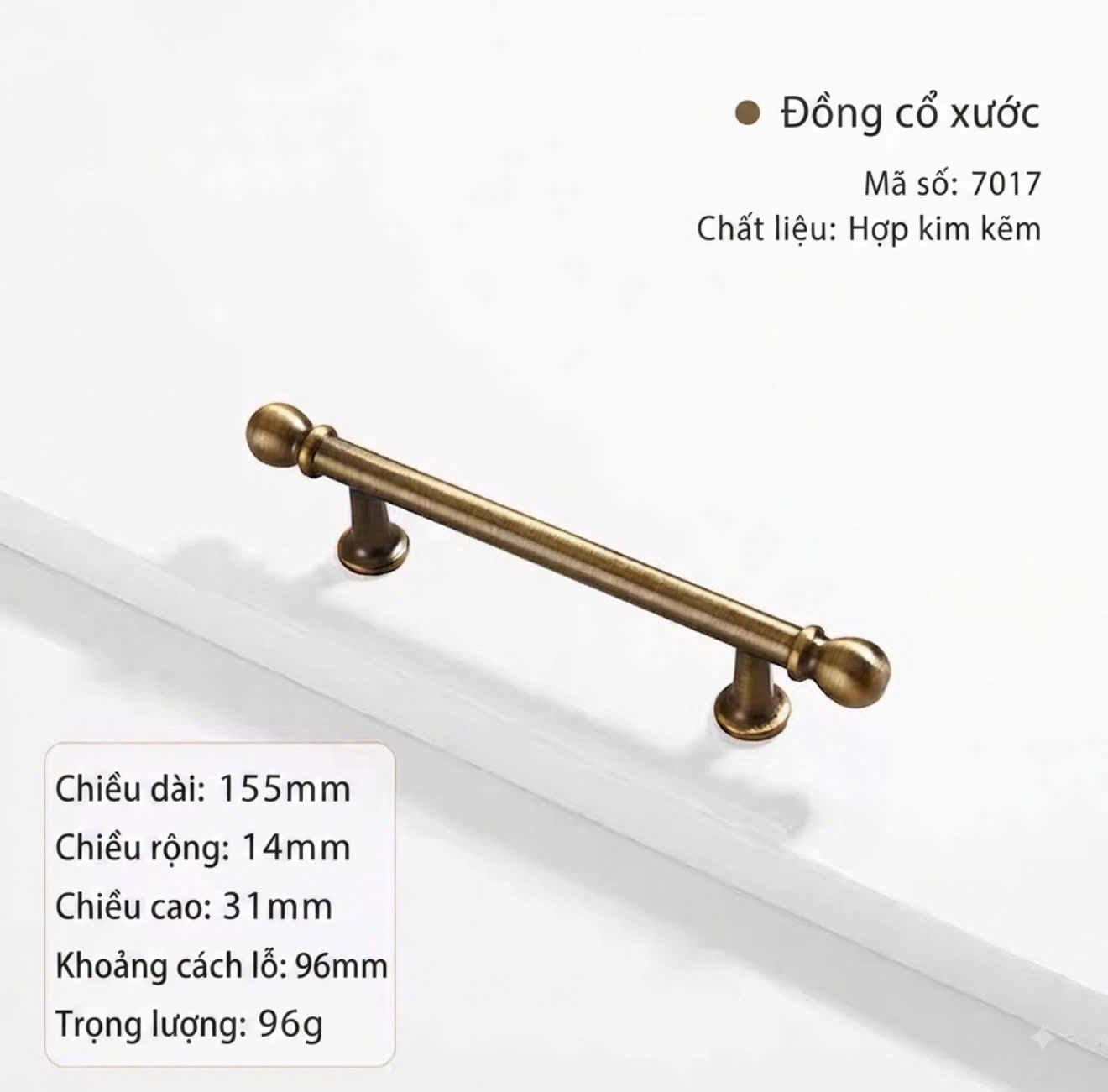 Tay Nắm Đồng Dài Cao Cấp 7017 - Ảnh 5