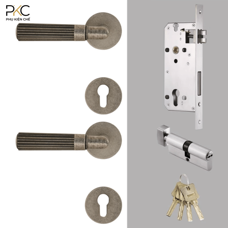 Khóa Cửa Phân Thể Giả Cổ PKC215 - Ảnh 4