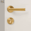 Khóa Cửa Tay Gạt Đồng Thau Phay Vân Chéo PKC222 - Ảnh 2