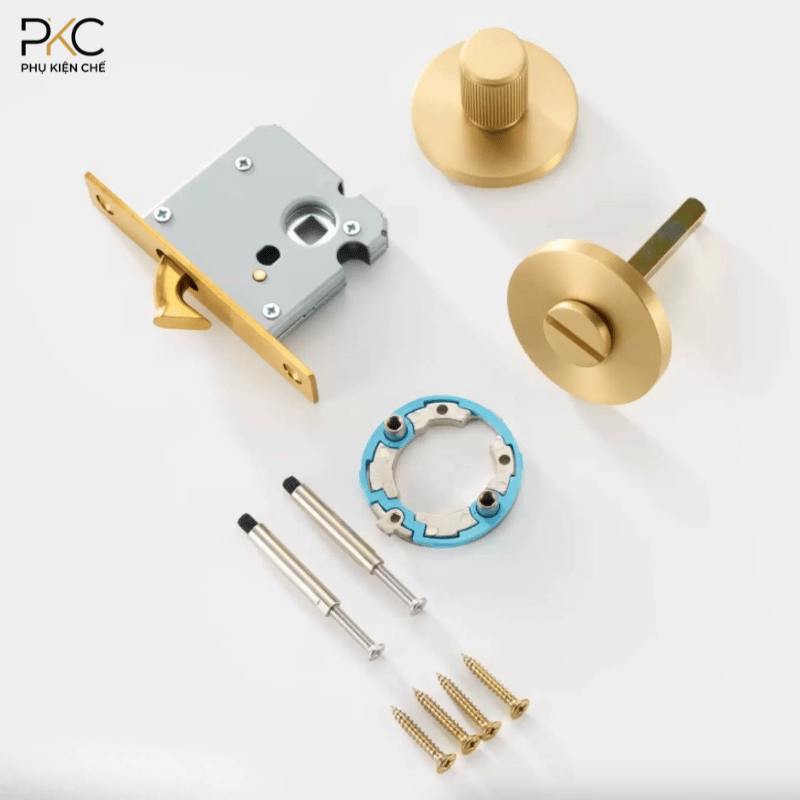 Khóa Cửa Đồng Thau Núm Xoay PKC223 - Ảnh 5