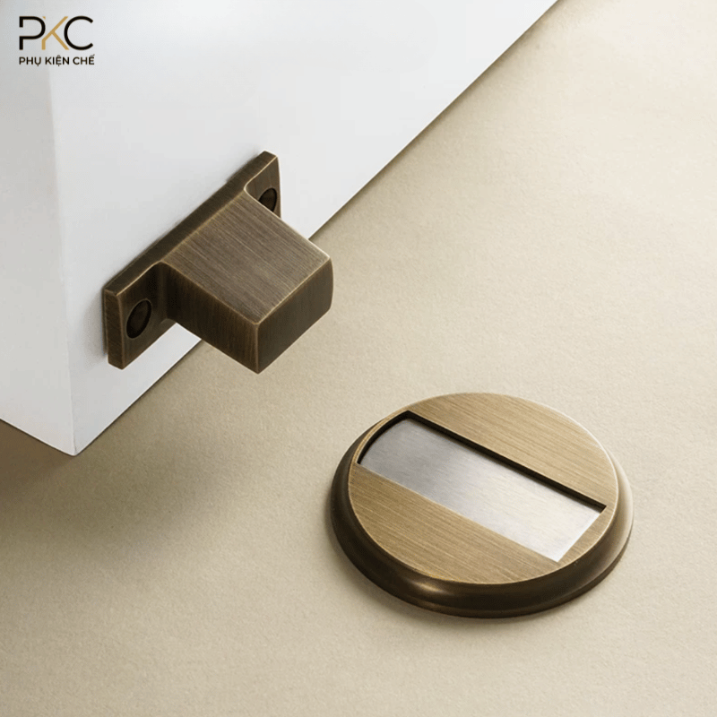Chặn Cửa Nam Châm Âm Sàn Bằng Đồng PKC227