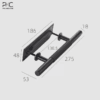 Tay Nắm Cửa Lùa Âm Bằng Đồng PKC232 - Ảnh 6