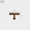 Tay Nắm Tủ Đồng Thau Giả Cổ PKC234 - Ảnh 5